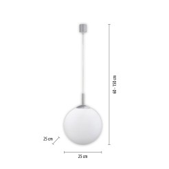 22073-55 LOLASMART-BOLO LAMPA WISZĄCA SREBRNY