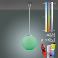 22073-55 LOLASMART-BOLO LAMPA WISZĄCA SREBRNY