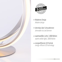 4531-55 MELINDA LAMPA STOŁOWA STALOWY