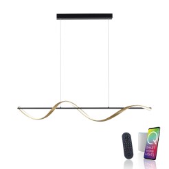 2385-13 Q-SWING LAMPA WISZĄCA MATOWY MOSIĄDZ/ANTRACYT