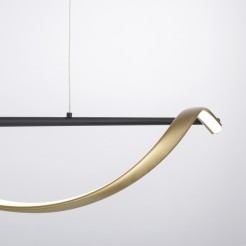 2385-13 Q-SWING LAMPA WISZĄCA MATOWY MOSIĄDZ/ANTRACYT
