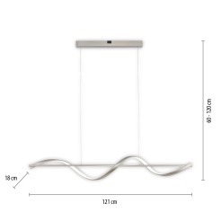 2385-55 Q-SWING LAMPA WISZĄCA SREBRNY