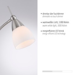 400-55 PINO LAMPA PODŁOGOWA SREBRNY