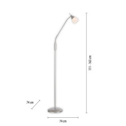 400-55 PINO LAMPA PODŁOGOWA SREBRNY