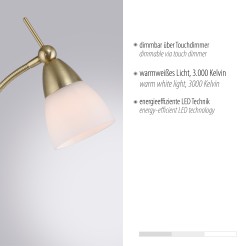 400-60 PINO LAMPA PODŁOGOWA MATOWY MOSIĄDZ
