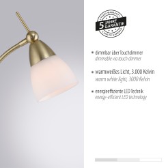 400-60 PINO LAMPA PODŁOGOWA MATOWY MOSIĄDZ
