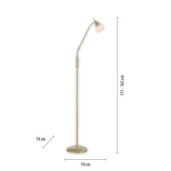400-60 PINO LAMPA PODŁOGOWA MATOWY MOSIĄDZ