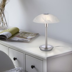 4026-55 ENOVA LAMPA STOŁOWA SREBRNY