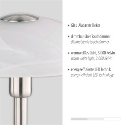 4026-55 ENOVA LAMPA STOŁOWA SREBRNY
