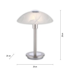 4026-55 ENOVA LAMPA STOŁOWA SREBRNY