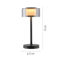 4111-18 RIKA LAMPA STOŁOWA CZARNY/SMOKY