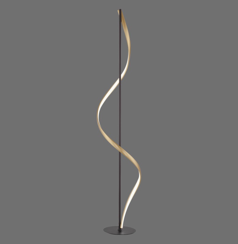 438-13 Q-SWING LAMPA PODŁOGOWA ANTRACYT/ZŁOTY