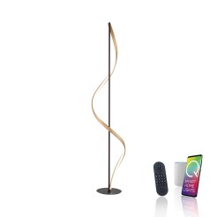 438-13 Q-SWING LAMPA PODŁOGOWA ANTRACYT/ZŁOTY