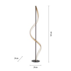 438-13 Q-SWING LAMPA PODŁOGOWA ANTRACYT/ZŁOTY