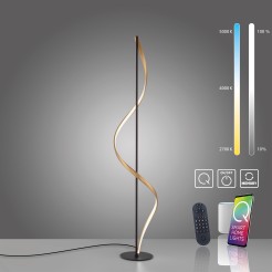 438-13 Q-SWING LAMPA PODŁOGOWA ANTRACYT/ZŁOTY