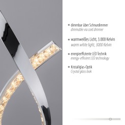 4391-17 BRILLA LAMPA STOŁOWA CHROM