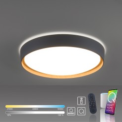 6118-15 Q-EMILIA LAMPA SUFITOWA SZARY