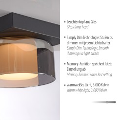 6162-18 RIKA LAMPA SUFITOWA CZARNY