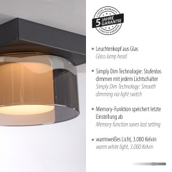 6162-18 RIKA LAMPA SUFITOWA CZARNY