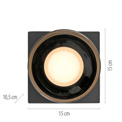 6162-18 RIKA LAMPA SUFITOWA CZARNY