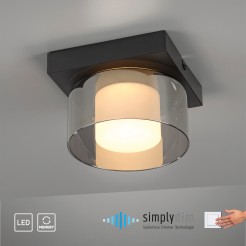 6162-18 RIKA LAMPA SUFITOWA CZARNY