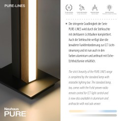 451-79 PURE-LINES LAMPA PODŁOGOWA DREWNO/ANTRACYT