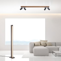 451-79 PURE-LINES LAMPA PODŁOGOWA DREWNO/ANTRACYT