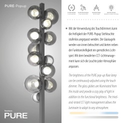 557-15 PURE POPUP LAMPA PODŁOGOWA SZARY