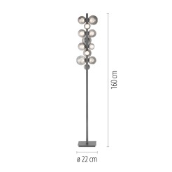 557-15 PURE POPUP LAMPA PODŁOGOWA SZARY