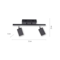 6354-18 PURE MIRA LAMPA SUFITOWA CZARNY