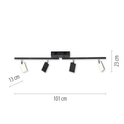 6356-18 PURE MIRA LAMPA SUFITOWA CZARNY