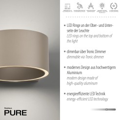 8561-97 PURE CLIPSE KINKIET BRĄZOWY