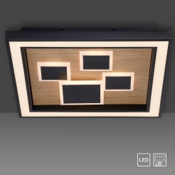 6283-79 ELIZA LAMPA SUFITOWA DREWNO/CZARNY