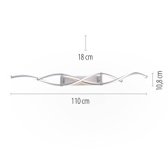 6339-55 Q-MALINA LAMPA SUFITOWA SREBRNY