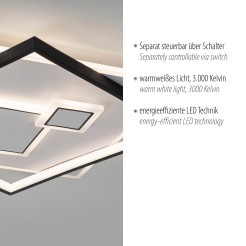 6390-16 MAILAK LAMPA SUFITOWA CZARNY/BIAŁY