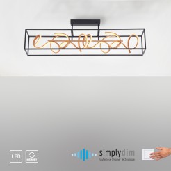 6473-18 SELINA LAMPA SUFITOWA CZARNY/ZŁOTY