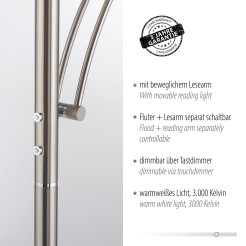 655-55 ALFRED LAMPA PODŁOGOWA STALOWY