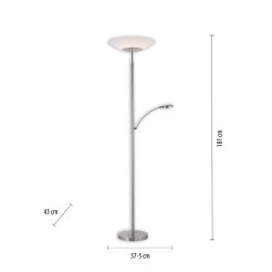 655-55 ALFRED LAMPA PODŁOGOWA STALOWY