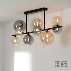 6583-18 POPSICLE LAMPA SUFITOWA SMOKY/BURSZTYN