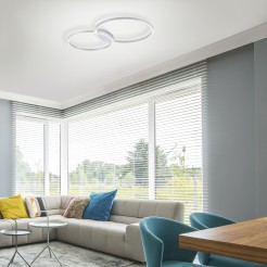 6589-95 Q-KATE LAMPA SUFITOWA STALOWY