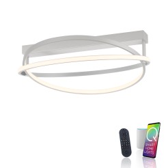 6739-55 Q-BELUGA LAMPA SUFITOWA STALOWY