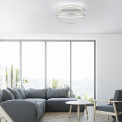 6739-55 Q-BELUGA LAMPA SUFITOWA STALOWY