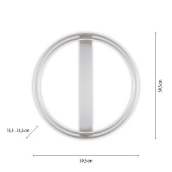 6739-55 Q-BELUGA LAMPA SUFITOWA STALOWY