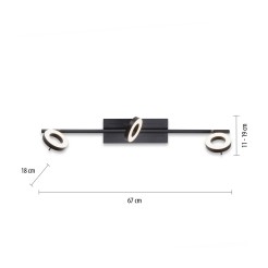 6785-13 SILEDA LAMPA SUFITOWA CZARNY