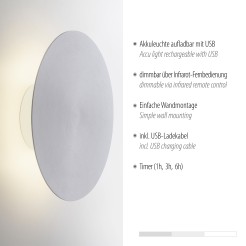 8153-95 AKKU-PUNTUA KINKIET ALUMINIUM