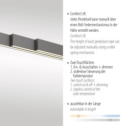 2598-13 ADRIANA COMFORT LIFT LAMPA WISZĄCA ANTRACYT