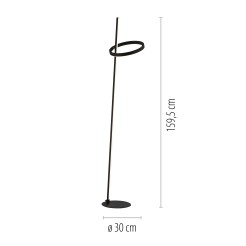 15397-18 RITUS LAMPA PODŁOGOWA CZARNY