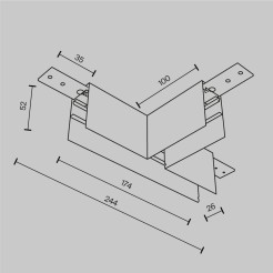 MAYTONI Komponenty do natynkowego systemu szynowego Accessories for tracks Exility  TRA034CT-41W-DE
