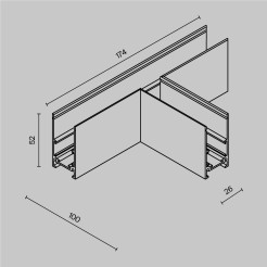 MAYTONI Komponenty do natynkowego systemu szynowego Accessories for tracks Exility  TRA034CT-41B-DE