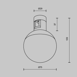 MAYTONI Ścieżka świetlna Luna LED 2700K 250lm TR149-1-5W2.7K-BS-DE